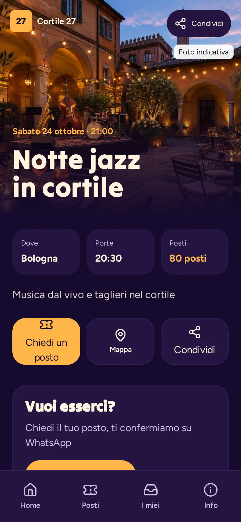 Anteprima dell'app di Cortile 27