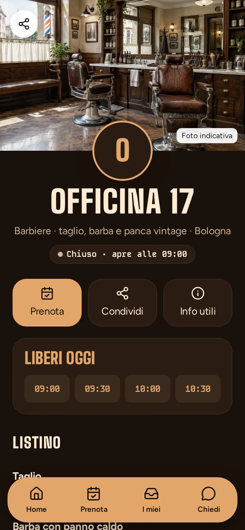 Anteprima dell'app di Officina 17
