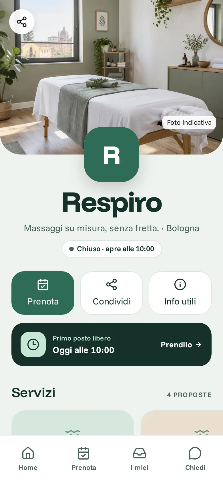 Anteprima dell'app di Respiro